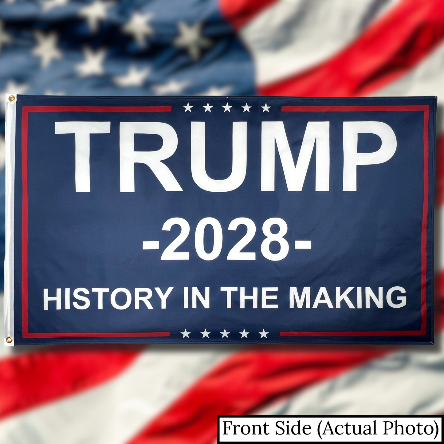 History In The Making - Trump 2028 Campaign Flag - 3x5ft - Blue