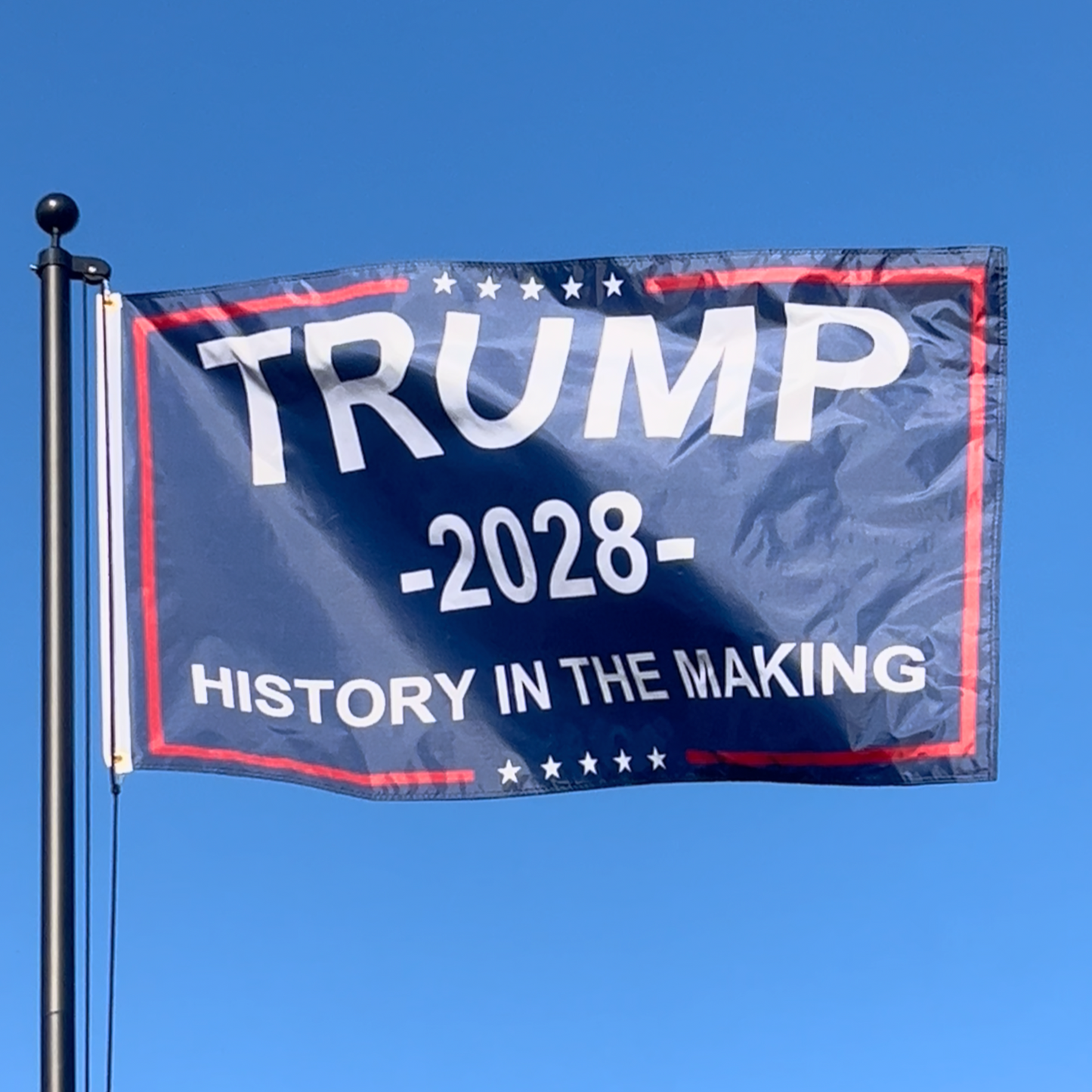 History In The Making - Trump 2028 Campaign Flag - 3x5ft - Blue