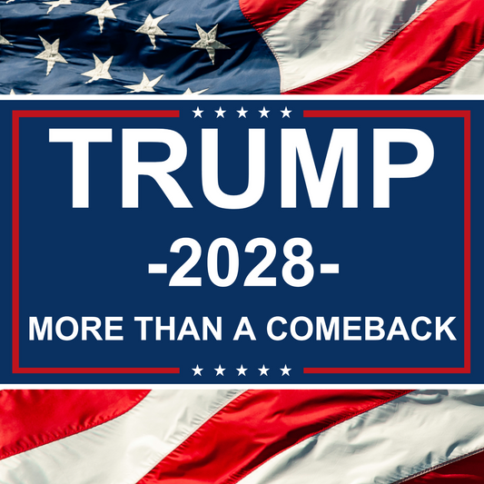 More Than A Comeback - Trump 2028 Campaign Flag - 3x5ft - Blue