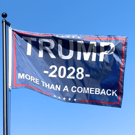 More Than A Comeback - Trump 2028 Campaign Flag - 3x5ft - Blue